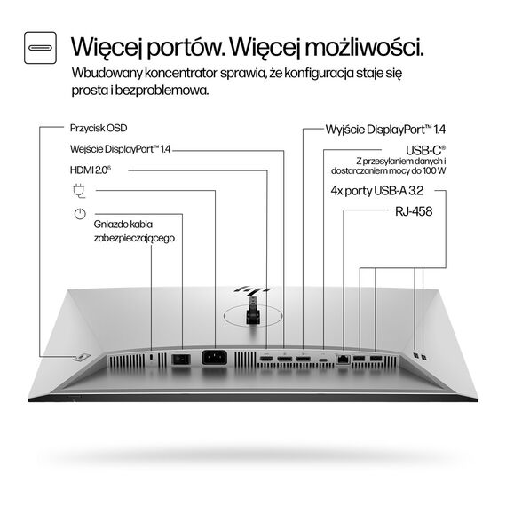 HP Series 7 Pro 24 inch WUXGA USB-C Monitor - 724pu | Techbox