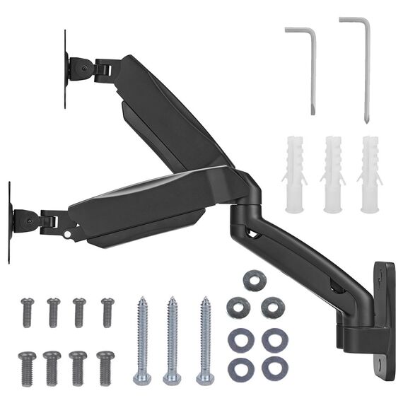 Maclean wall mount for two monitors, 17-32'', 9kg max, mechanical spring, MC-988 | Techbox