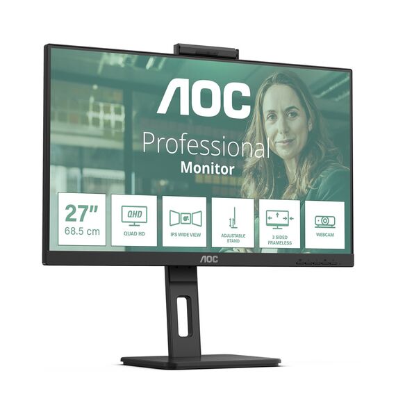 AOC Q27P3QW computer monitor 68.6 cm (27") 2560 x 1440 pixels Quad HD Black | Techbox