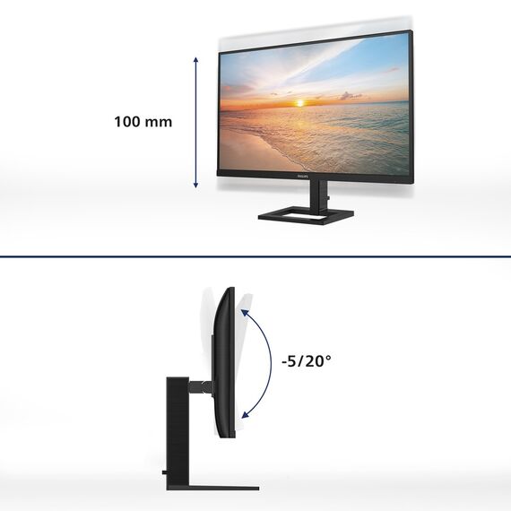 Philips 1000 series 24E1N1300AE/00 computer monitor 60.5 cm (23.8") 1920 x 1080 pixels Full HD LCD Black | Techbox