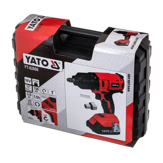 Brushless impact wrench 1/2" 700Nm YATO YT-82806 - Electric Tools - Tools - Techbox