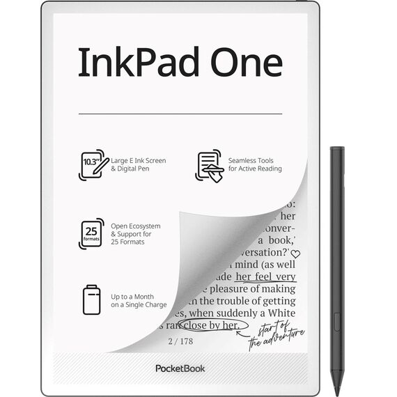 PocketBook InkPad One 1030 10.3" E-ink Mobius 32GB Wi-Fi E-reader – Matte Black - E-Readers - Tablet PC & Accessories - Techbox