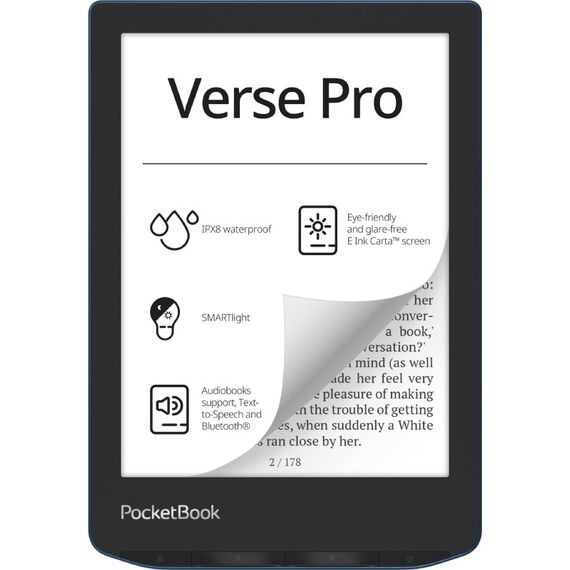 PocketBook Verse Pro e-book reader Touchscreen 16 GB Wi-Fi Black, Blue - E-Readers - Tablet PC & Accessories - Techbox