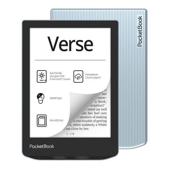 PocketBook Verse reader (629) light blue - E-Readers - Tablet PC & Accessories - Techbox