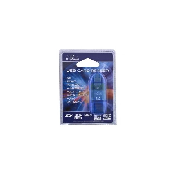TITANUM TA101B card reader Blue USB 2.0 - USB Hubs & Card Readers - Peripherals - Techbox