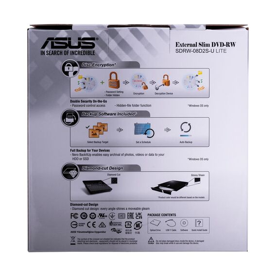 ASUS SDRW-08D2S-U Lite optical disc drive DVD±RW Black | Techbox