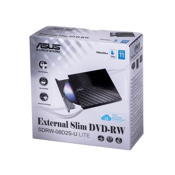 ASUS SDRW-08D2S-U Lite optical disc drive DVD±RW Black | Techbox