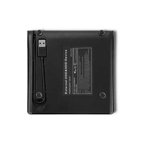 Qoltec 51857 External DVD-RW recorder |USB 3:0|Black | Techbox