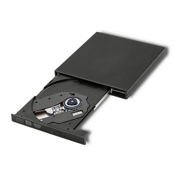 Qoltec 51858 External DVD-RW recorder |USB 2.0|Black | Techbox