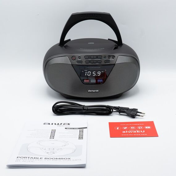 Aiwa BBTU-400BK portable stereo system Analog & digital 6 W FM Black MP3 playback | Techbox