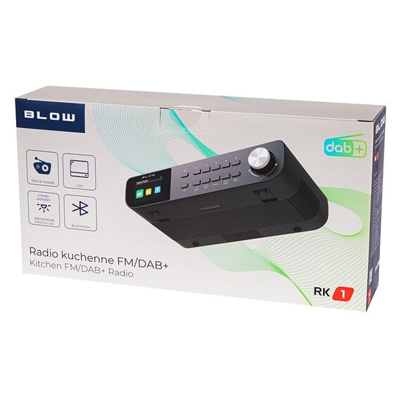 FM/DAB+ BLOW RK1 kitchen radio, black - Portable Radio CD Players - Home Cinema - Techbox