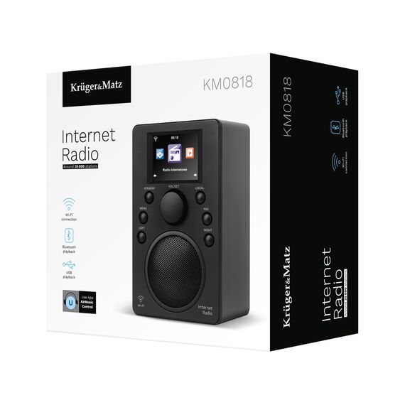 Krüger&Matz KM0818.1 Internet Radio Black | Techbox