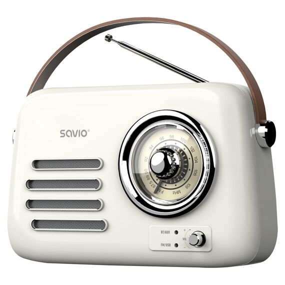 SAVIO RS-02 Portable Radio, white | Techbox