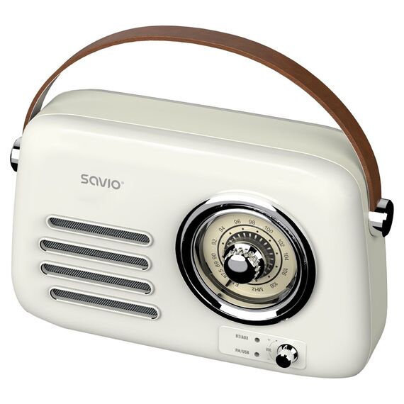 SAVIO RS-02 Portable Radio, white | Techbox