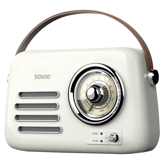 SAVIO RS-02 Portable Radio, white | Techbox