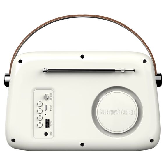SAVIO RS-02 Portable Radio, white | Techbox
