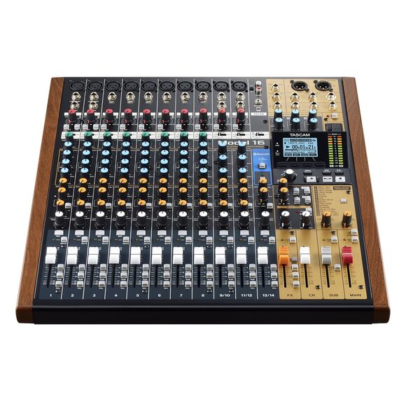 Tascam MODEL 16 audio mixer 16 channels 20 - 30000 Hz Black, Gold, Wood - DJ Controllers - Image & Sound - Techbox
