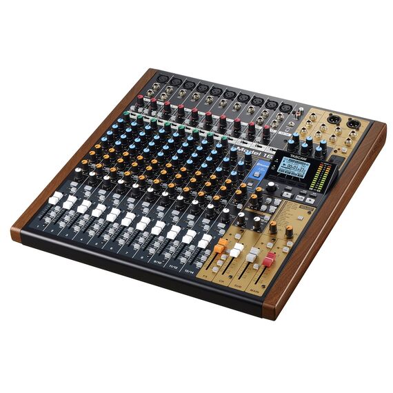 Tascam MODEL 16 audio mixer 16 channels 20 - 30000 Hz Black, Gold, Wood - DJ Controllers - Image & Sound - Techbox