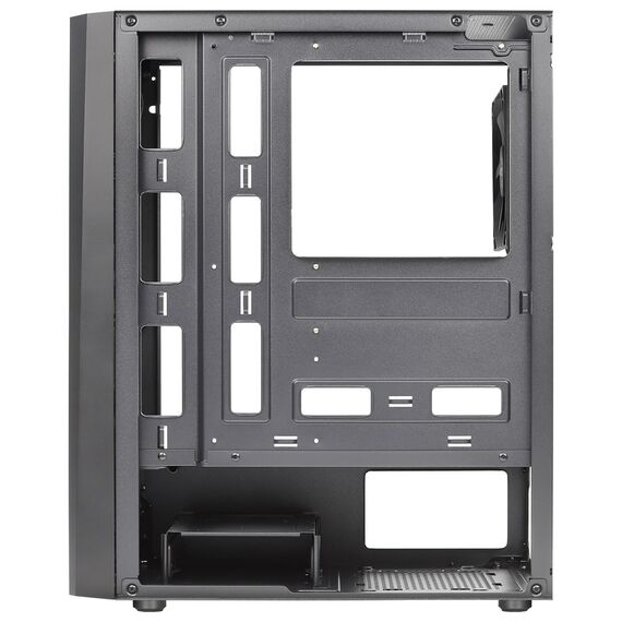 Aerocool DELTABKV1 ATX PC Case RGB Front Full Side Window 12cm Fan Black | Techbox