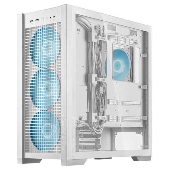 Housing Asus TUF GAMING GT302 TG ARGB WHITE - Computer Cases - PC Cases & Accessories - Techbox