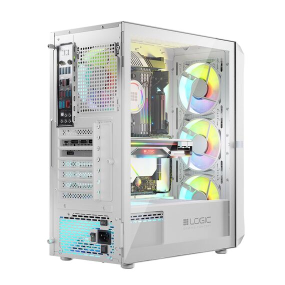 Logic PORTOS ARGB MINIDI USB 3.0 Case White - Computer Cases - PC Cases & Accessories - Techbox