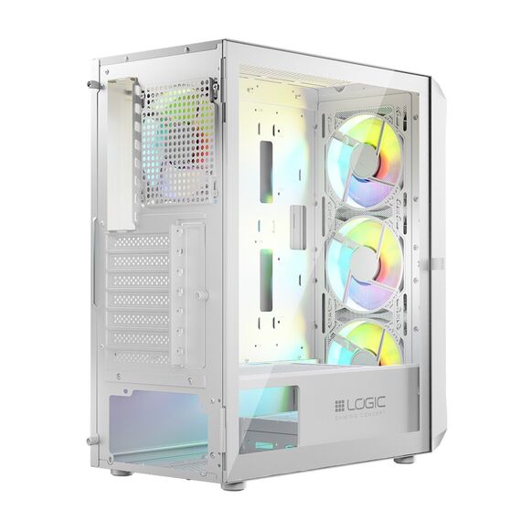 Logic PORTOS ARGB MINIDI USB 3.0 Case White - Computer Cases - PC Cases & Accessories - Techbox