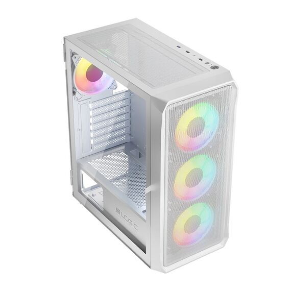Logic PORTOS ARGB MINIDI USB 3.0 Case White - Computer Cases - PC Cases & Accessories - Techbox