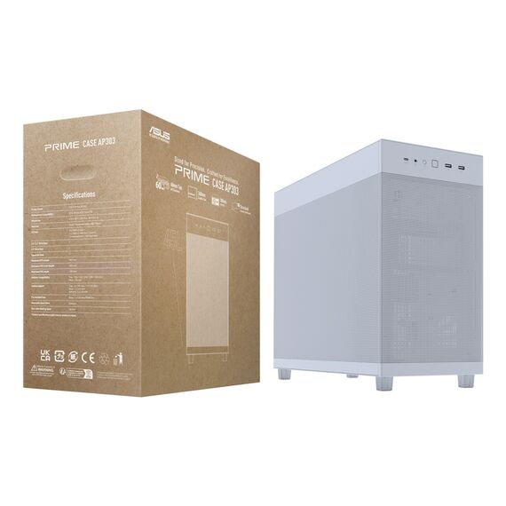 ASUS PRIME AP303 Mesh Midi Tower White | Techbox