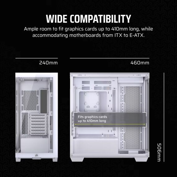 Corsair Midi Tower 3500X LXR LINK TG White | Techbox