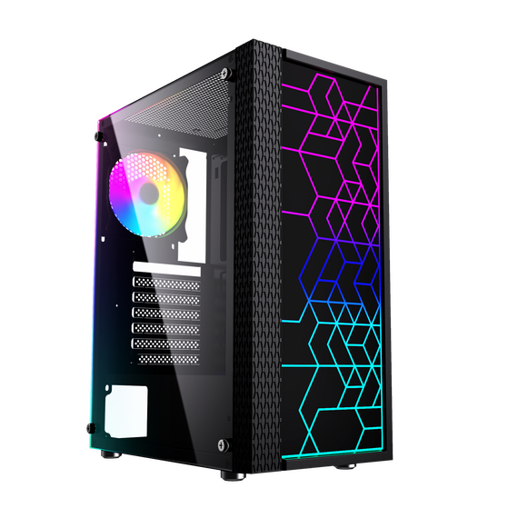 Gembird Fornax 2500 ARGB Gaming ATX computer case, Midi Tower, backlight,  Black - Computer Cases - PC Cases & Accessories - Techbox