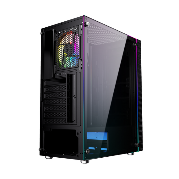 Gembird Fornax 2500 ARGB Gaming ATX computer case, Midi Tower, backlight,  Black - Computer Cases - PC Cases & Accessories - Techbox