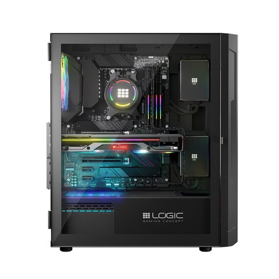 Logic ARAMIS ARGB MINIDI USB 3.0 Case Black - Computer Cases - PC Cases & Accessories - Techbox