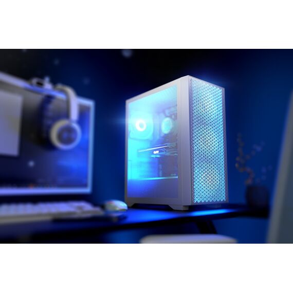 Logic DART PRO ARGB MIDI USB-C PC Case White - Computer Cases - PC Cases & Accessories - Techbox