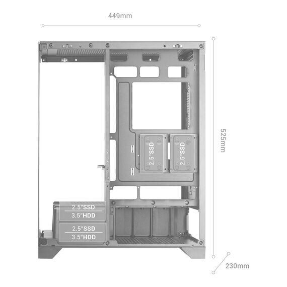 Mars Gaming MCPRISMA computer case Midi Tower Black - Computer Cases - PC Cases & Accessories - Techbox