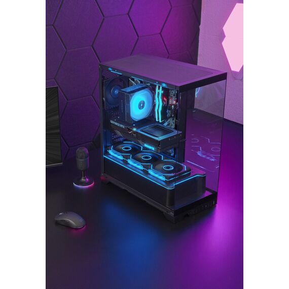 Mars Gaming MCPRISMA computer case Midi Tower Black - Computer Cases - PC Cases & Accessories - Techbox