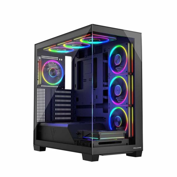 MODECOM VOLCANO STELLAR ARGB MIDI 8F BLACK - Computer Cases - PC Cases & Accessories - Techbox