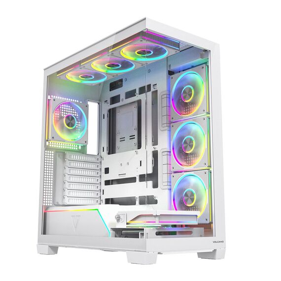 MODECOM VOLCANO STELLAR PLUS ARGB MIDI 8F WHITE | Techbox