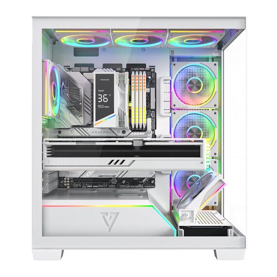 MODECOM VOLCANO STELLAR PLUS ARGB MIDI 8F WHITE | Techbox
