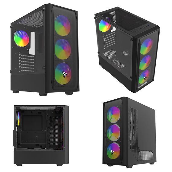 Savio Noctis Flow RGB Cube Black - Computer Cases - PC Cases & Accessories - Techbox