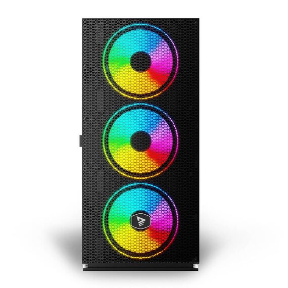 SAVIO PC Case Raptor X1 ARGB Glass/Mesh Black - Computer Cases - PC Cases & Accessories - Techbox