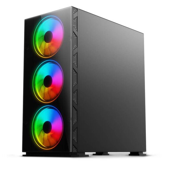 SAVIO PC Case Raptor X1 ARGB Glass/Mesh Black - Computer Cases - PC Cases & Accessories - Techbox