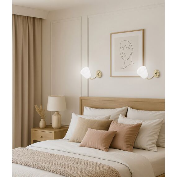 Activejet Wall lamp AJE-EMILY 1P GOLD E27 1x40W | Techbox