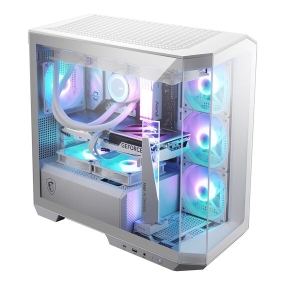 MSI MAG PANO M100R PZ Micro Tower White - Computer Cases - PC Cases & Accessories - Techbox