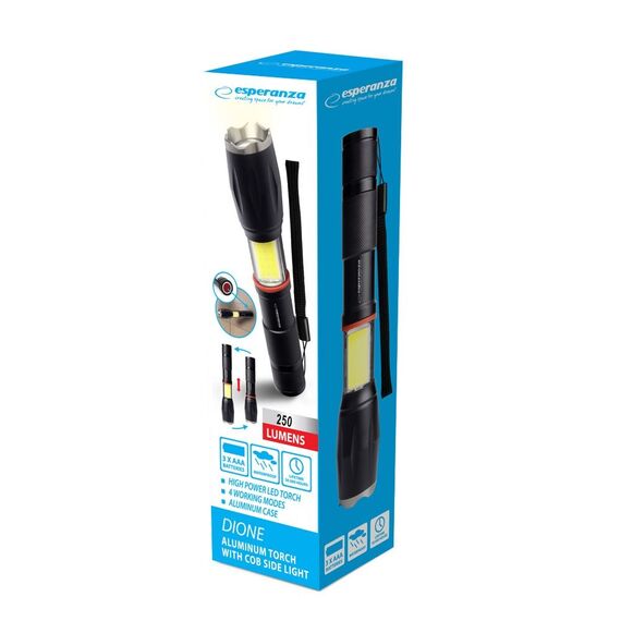 Esperanza EOT070 Flashlight Black, LED Flashlight | Techbox
