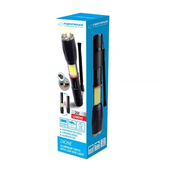 Esperanza EOT070 Flashlight Black, LED Flashlight | Techbox