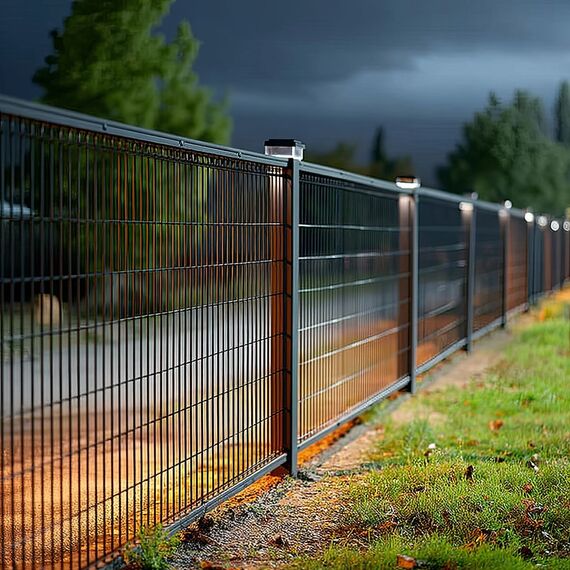 GreenBlue GB128 LED Fence Post Solar Lamp 100*100 with Dusk Sensor | Techbox