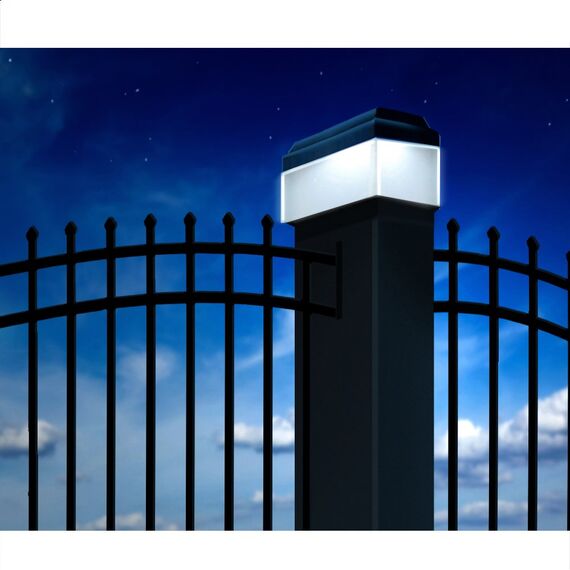 GreenBlue GB128 LED Fence Post Solar Lamp 100*100 with Dusk Sensor | Techbox