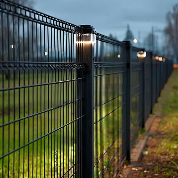 GreenBlue GB128 LED Fence Post Solar Lamp 100*100 with Dusk Sensor | Techbox