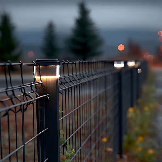 GreenBlue GB128 LED Fence Post Solar Lamp 100*100 with Dusk Sensor | Techbox