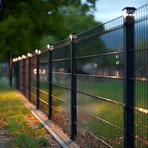 GreenBlue GB128 LED Fence Post Solar Lamp 100*100 with Dusk Sensor | Techbox